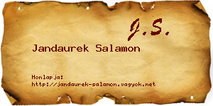 Jandaurek Salamon névjegykártya